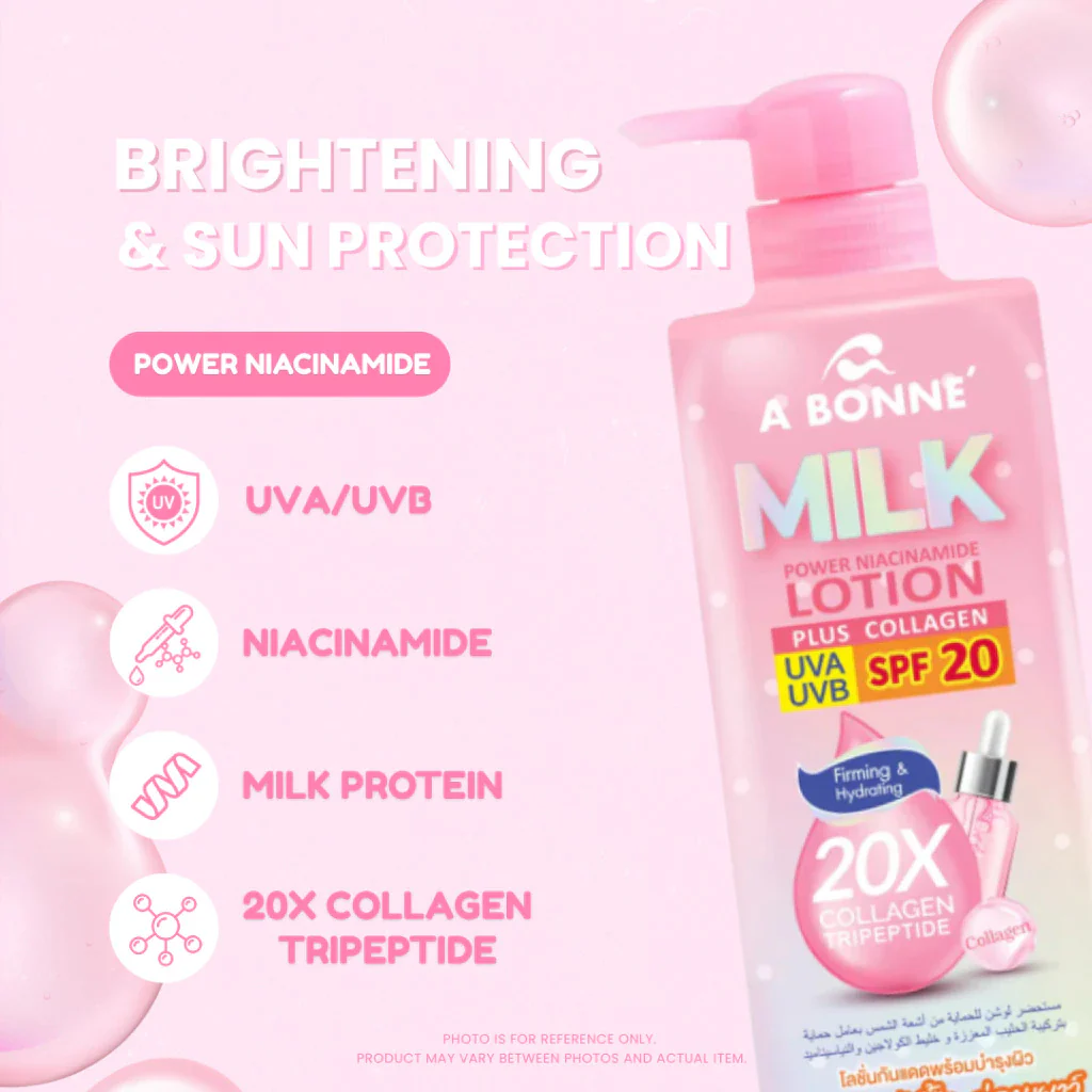 A Bonne Milk Power Niacinamide Lotion Plus Collagen SPF 20 500ml - Image 3