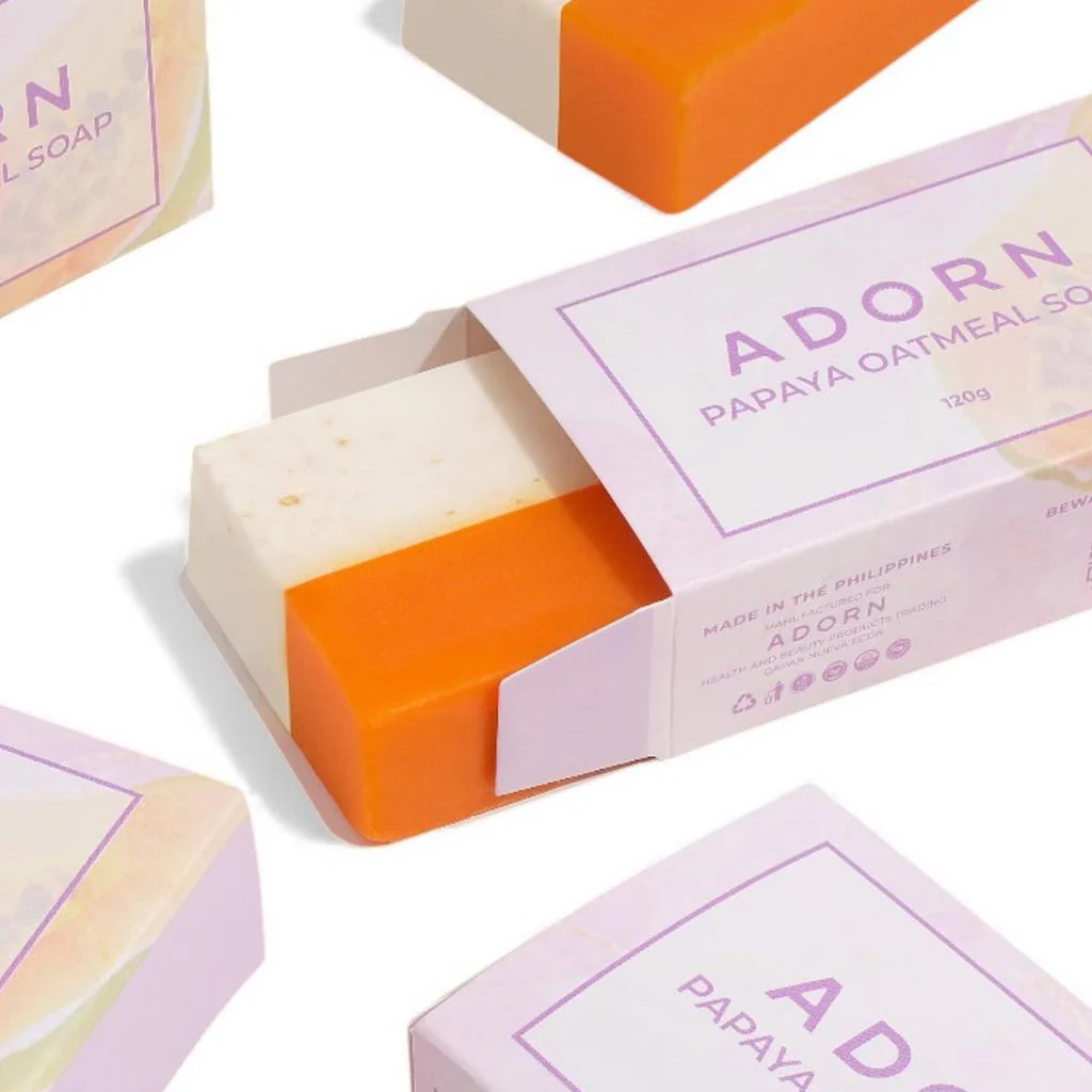 Adorn Papaya Oatmeal Soap 120g - Image 3