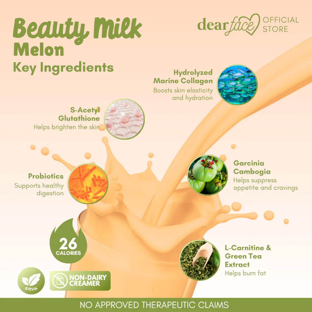 Dear Face Beauty Milk Melon Collagen Drink - Image 4