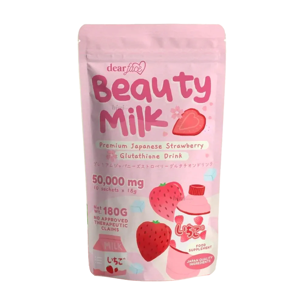 Dear Face Beauty Milk Strawberry Glutathione Drink - Image 4