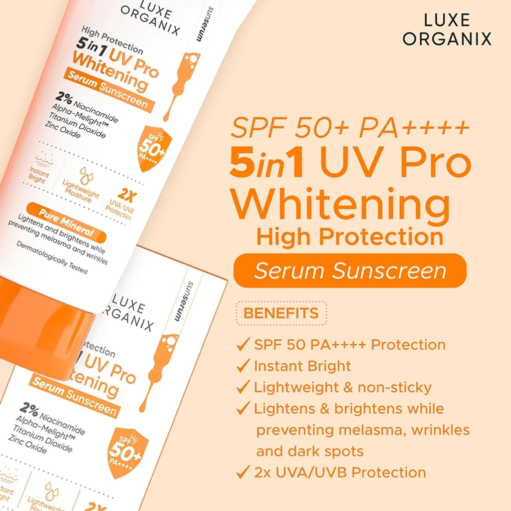 Luxe Organix High Protection UV Pro Whitening Serum Sunscreen - Image 3