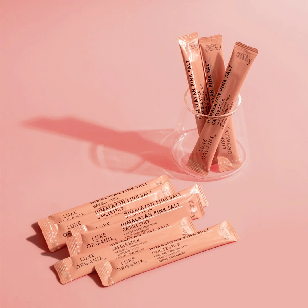Luxe Organix Himalayan Salt Gargle Stick (10 x 10ml Sachets) - Image 2