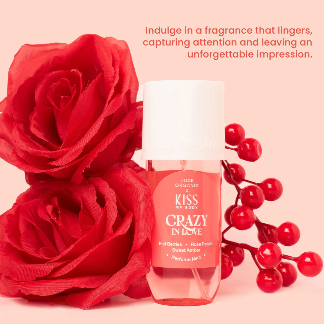 Luxe Organix Kiss My Body Crazy In Love Perfume Mist 88ml - Image 3