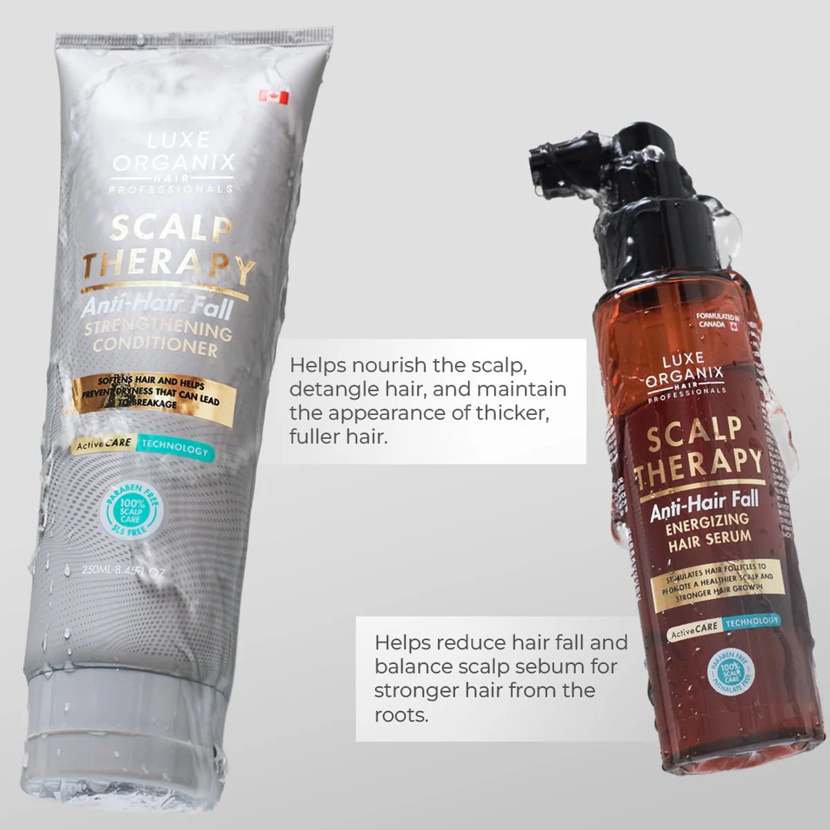 Luxe Organix Scalp Therapy Anti-Hair Fall & Hair Detox Scrub Bundle with Serum - Image 4