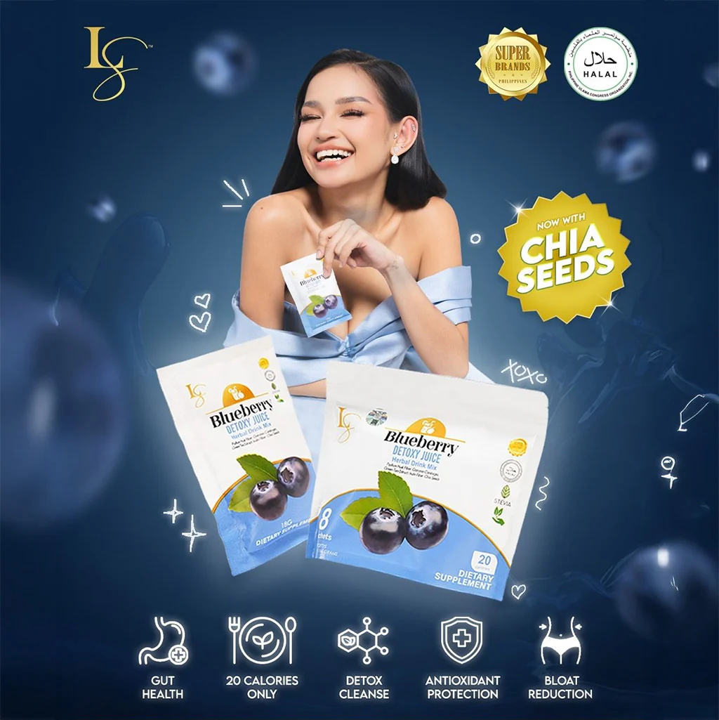 Luxe Slim Blueberry Detoxy Juice (8 x 18g Sachets) - Image 2