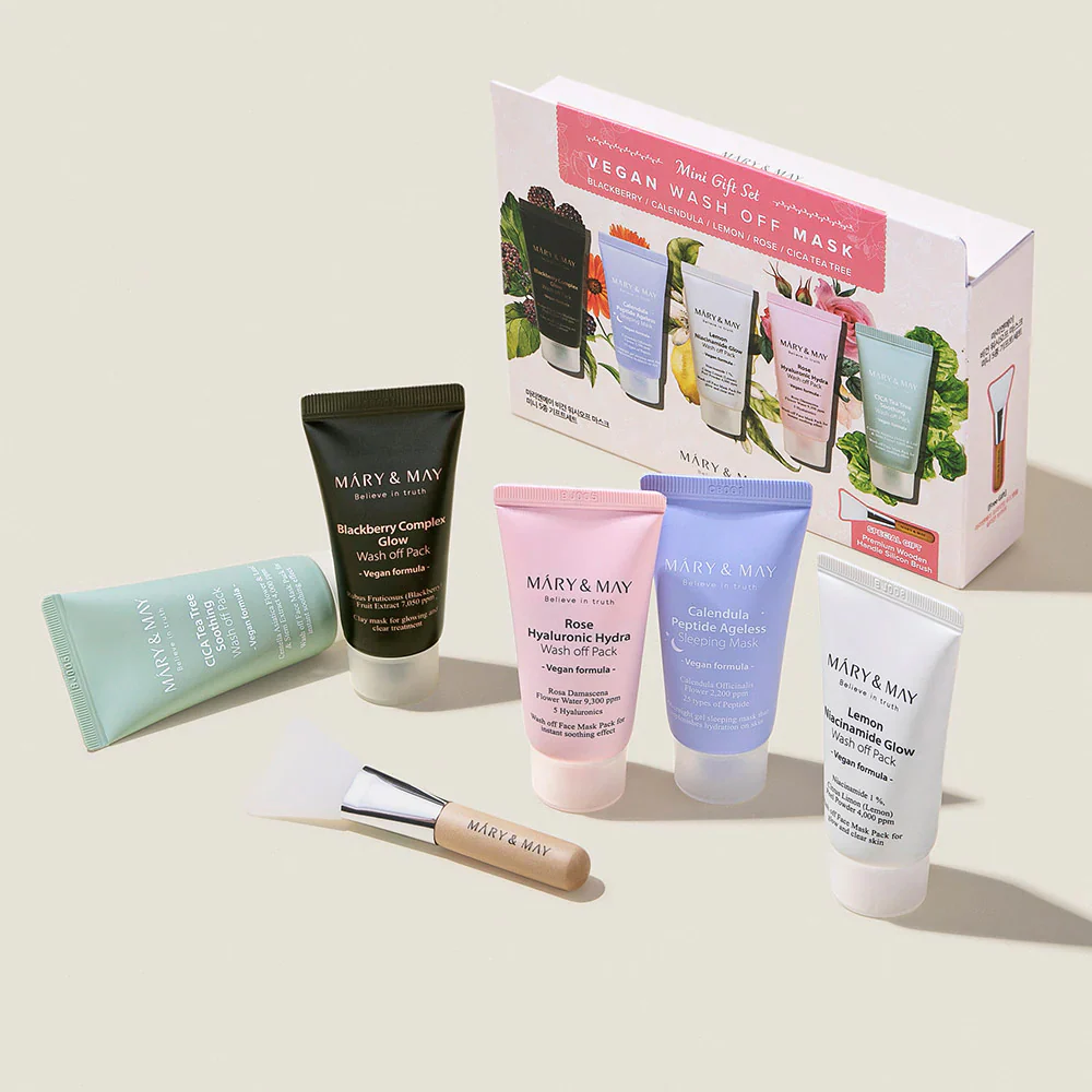 Mary&May Vegan Wash Off Mask Mini Gift Set - Image 4