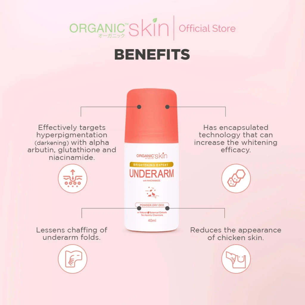 Organic Skin Intensive Whitening Powder Dry Deo 40ml - Image 4