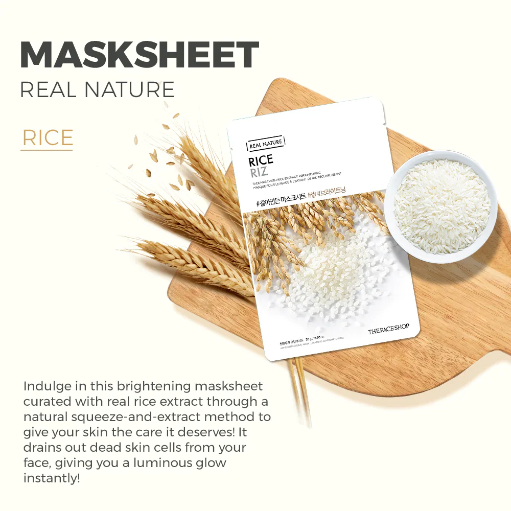The Face Shop Real Nature with Rice Extract Mask Sheet - Image 4
