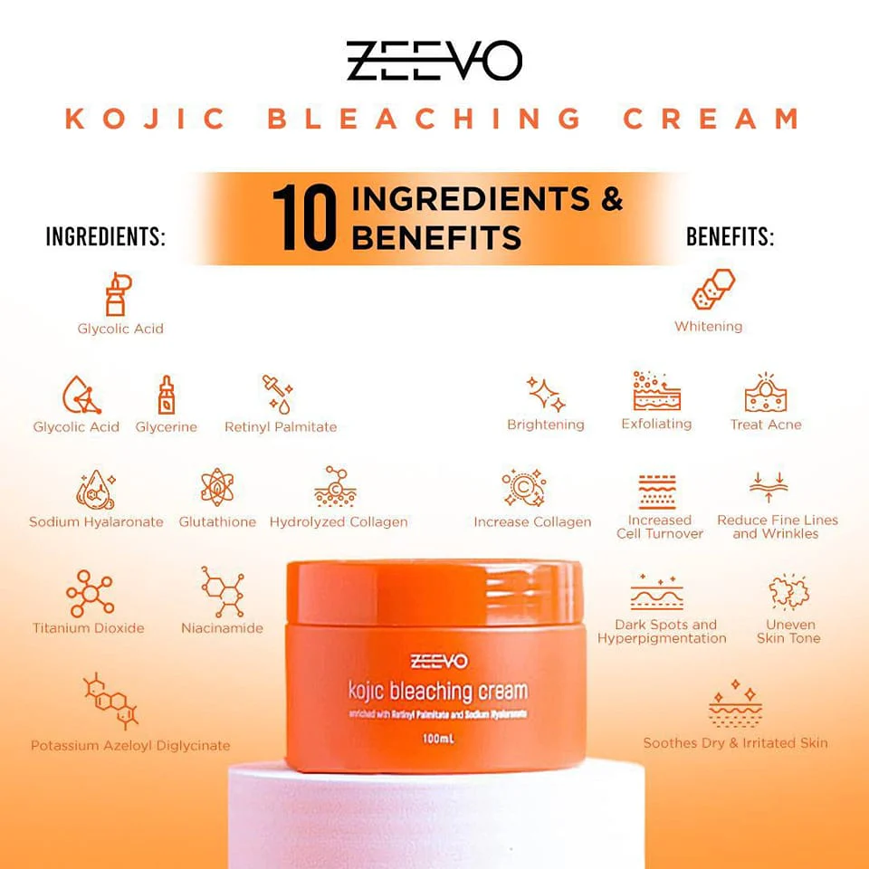 Zeevo Kojic Bleaching Cream 100ml - Image 3